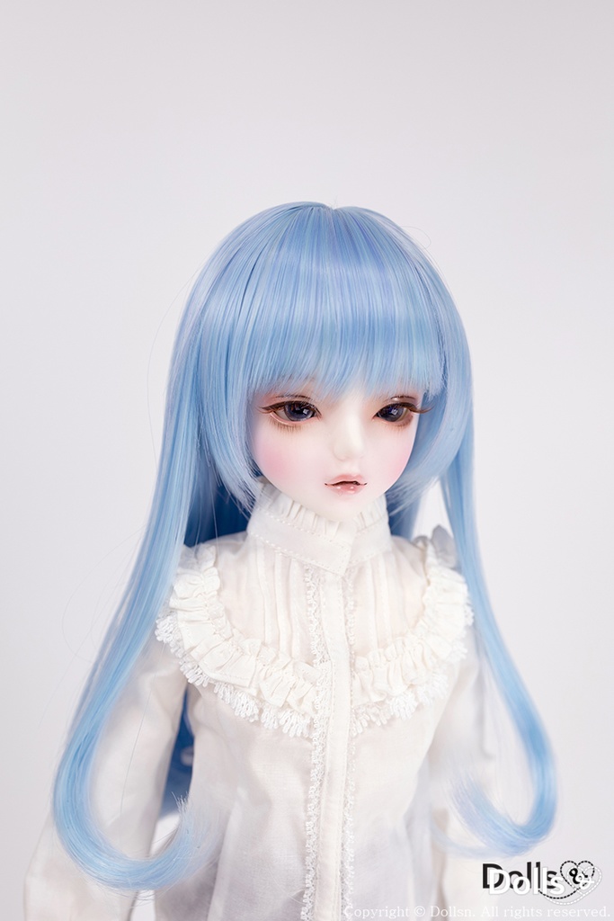 MSD SDMサイズ耐熱ウイッグ 7~8インチ ストレート WMM-002 (アクアブルー)