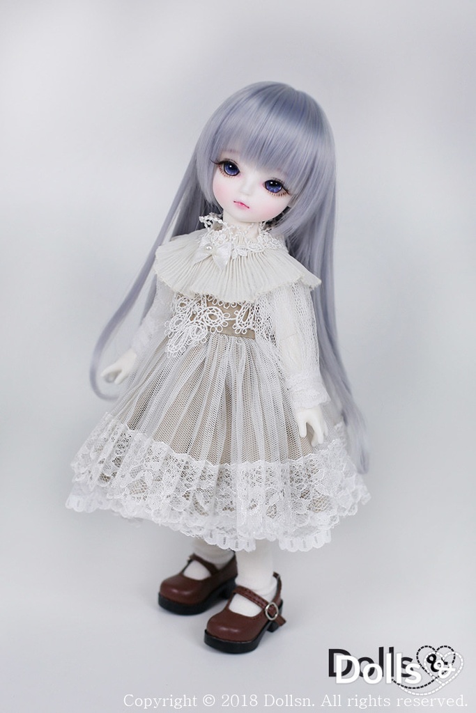 YOsd 幼SD サイズ耐熱ウイッグ 6~7インチ WS-002 (ブルーシルバー)