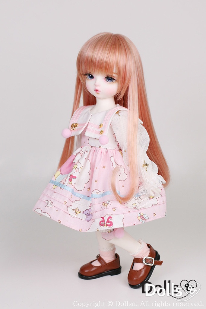 YOsd 幼SD サイズ耐熱ウイッグ 6~7インチ WS-002 (アプリコット)