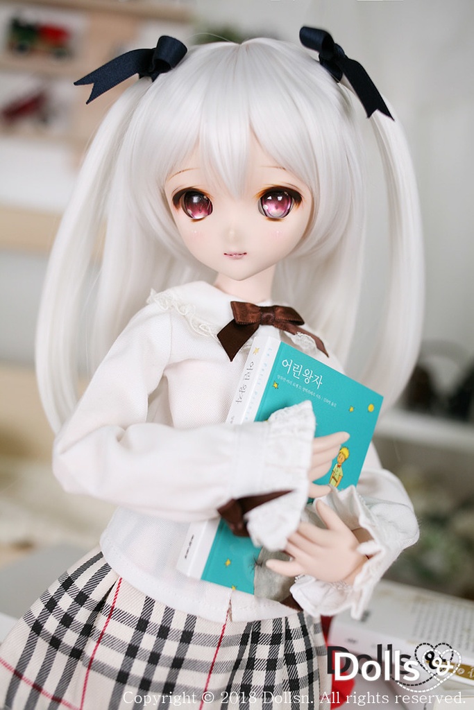 SD DDサイズ耐熱ウイッグ 8~9インチ WM-001 (ロイヤルミルク)