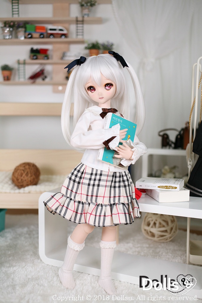 SD DDサイズ耐熱ウイッグ 8~9インチ WM-001 (ロイヤルミルク)