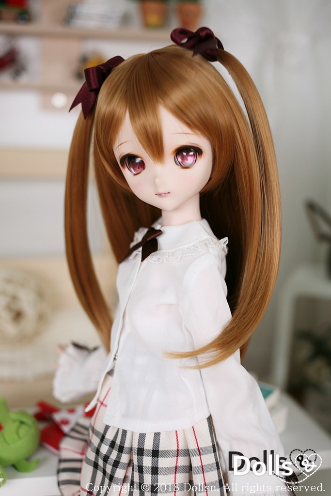 SD DDサイズ耐熱ウイッグ 8~9インチ WM-001 (シュガーキャラメル)