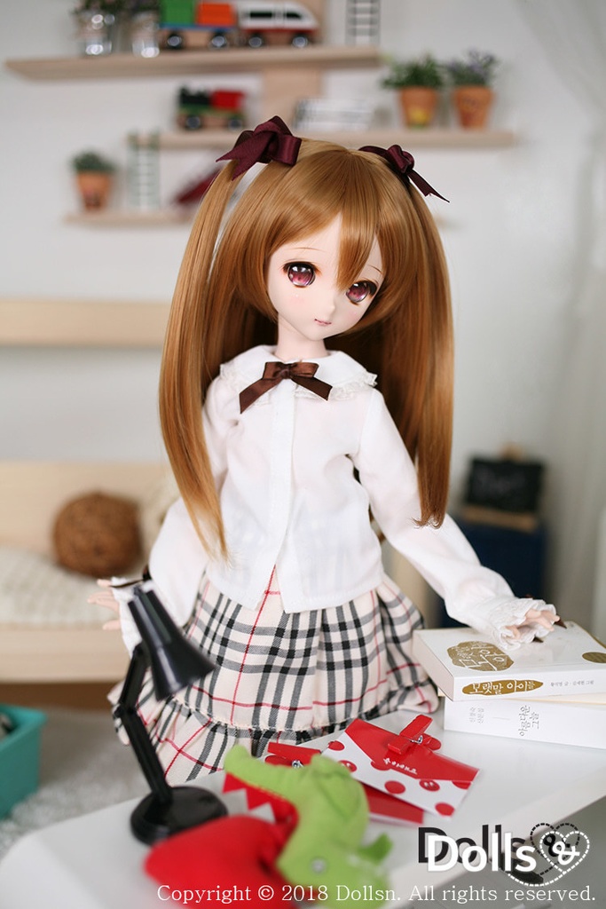 SD DDサイズ耐熱ウイッグ 8~9インチ WM-001 (シュガーキャラメル)