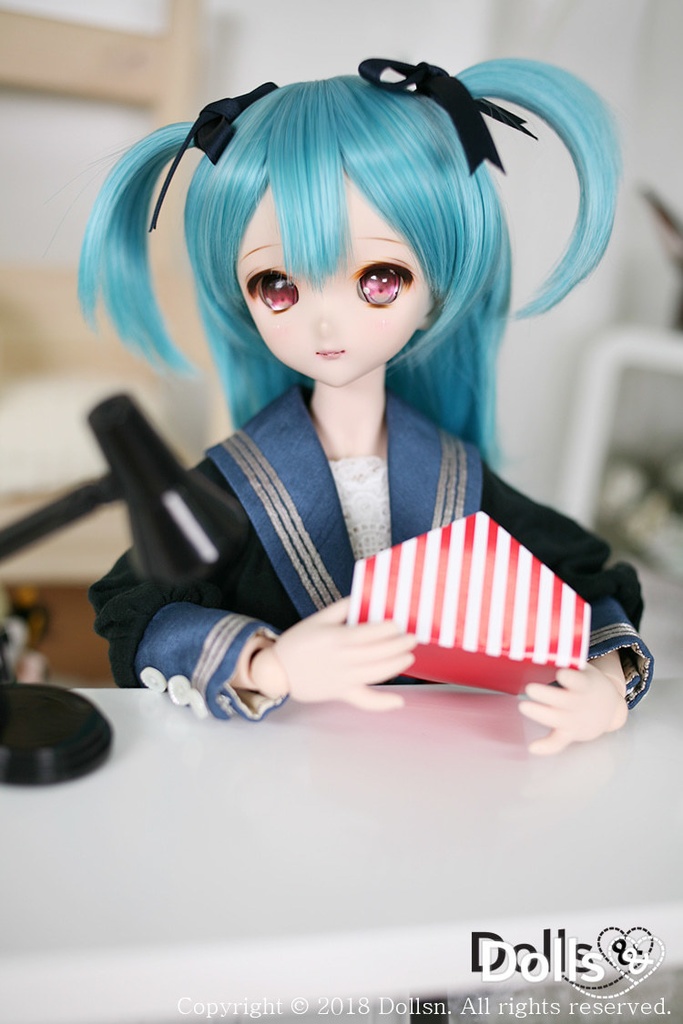 SD DDサイズ耐熱ウイッグ 8~9インチ WM-010 (エメラルドグリーン)