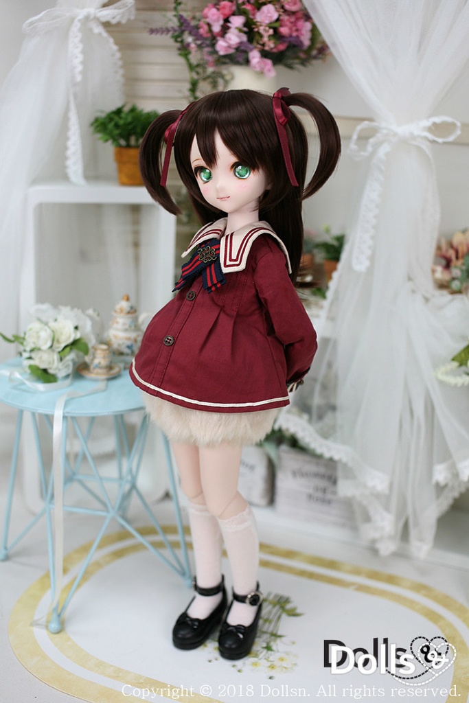 SD DDサイズ耐熱ウイッグ 8~9インチ WM-010 (チョコレート)