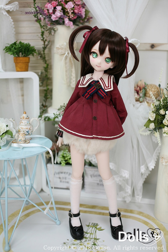 SD DDサイズ耐熱ウイッグ 8~9インチ WM-010 (チョコレート)