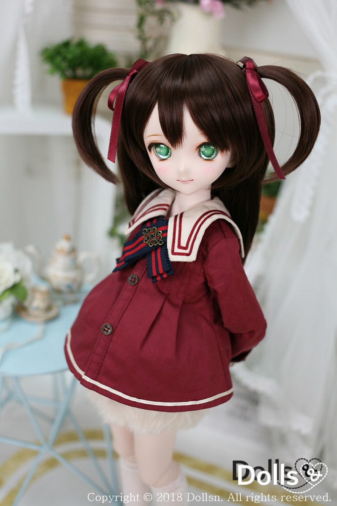 SD DDサイズ耐熱ウイッグ 8~9インチ WM-010 (チョコレート)