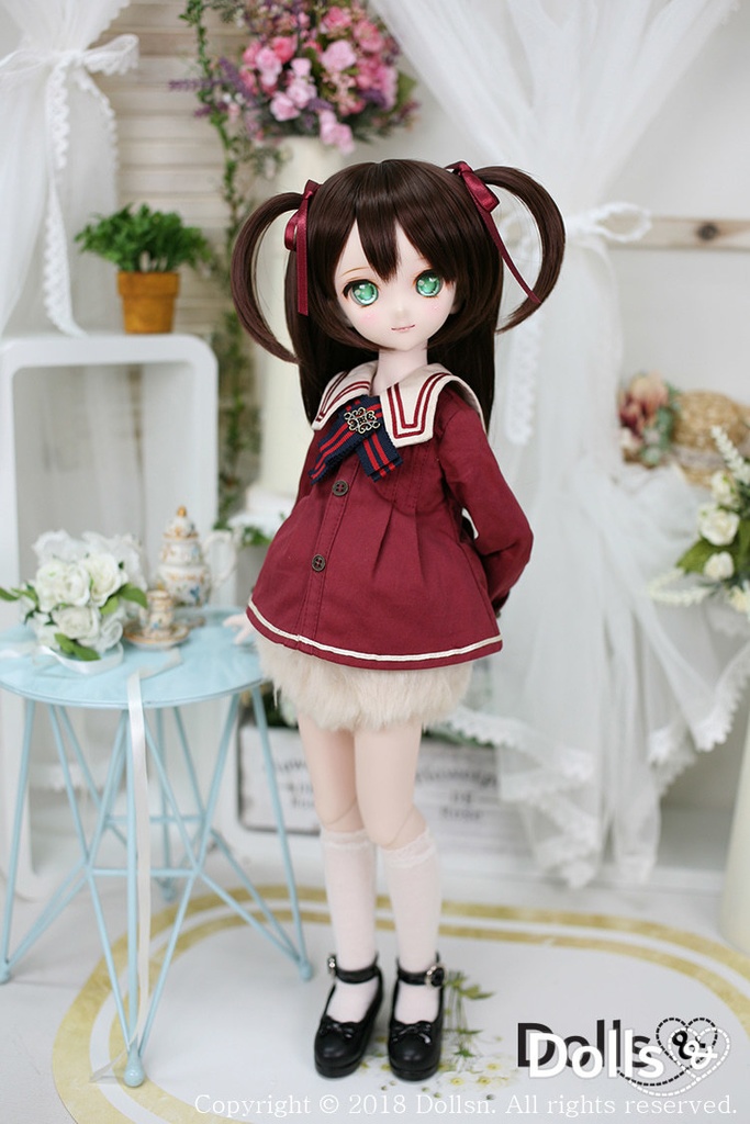 SD DDサイズ耐熱ウイッグ 8~9インチ WM-010 (チョコレート)