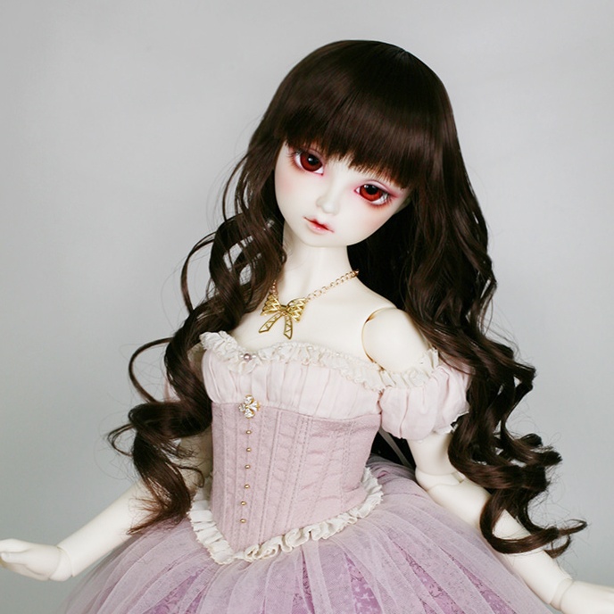 SD DDサイズ耐熱ウイッグ 8~9インチ WM-016 (チョコレート)