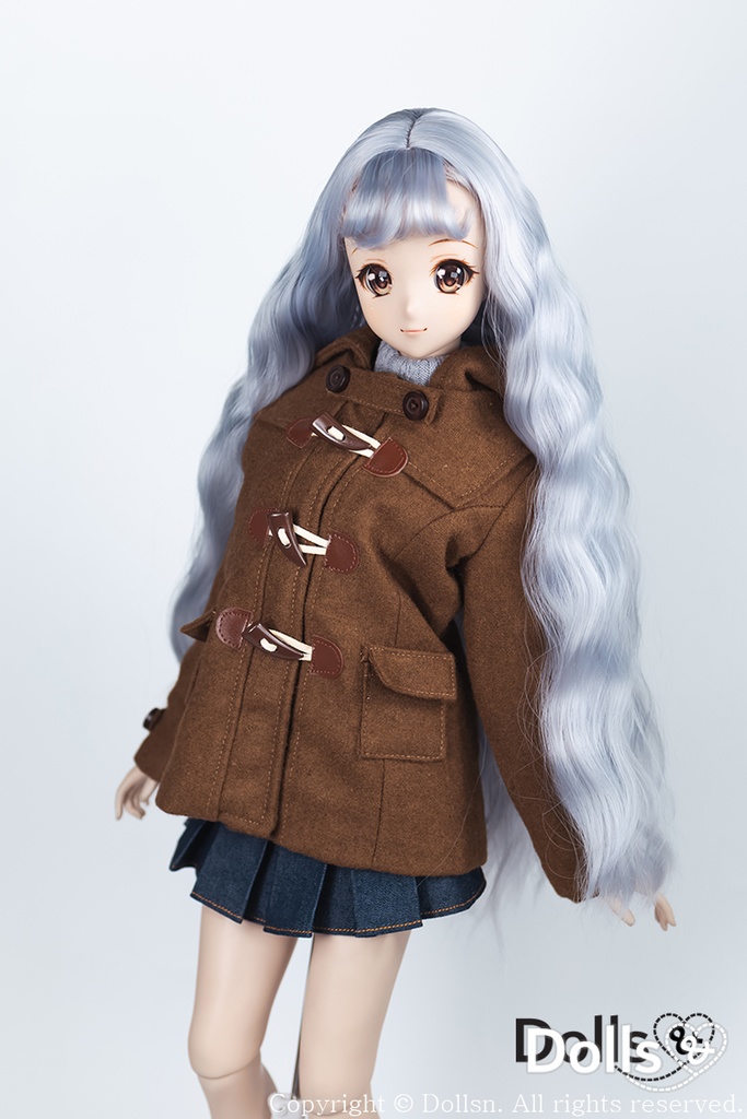 SD DDサイズ耐熱ウイッグ 8~9インチWM-030 (ブルーシルバー)