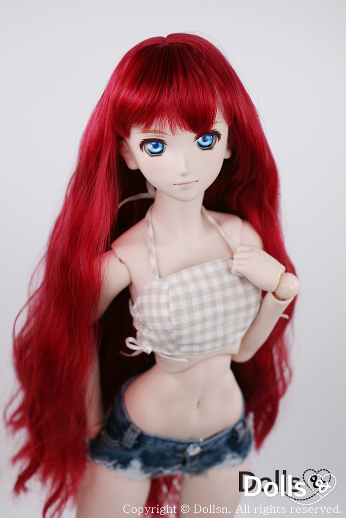 SD DDサイズ耐熱ウイッグ 8~9インチ WM-030 (チェリーレッド)