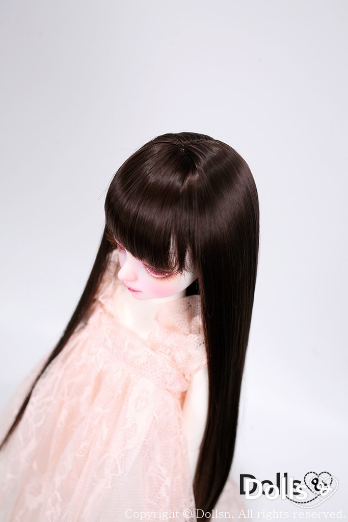 MSD SDMサイズ耐熱ウイッグ 7~8インチ ロングストレート WMM-024 (チョコレート)