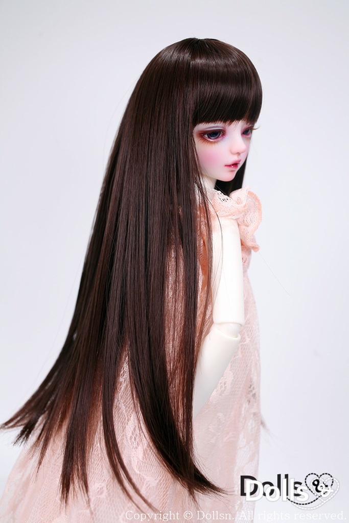 MSD SDMサイズ耐熱ウイッグ 7~8インチ ロングストレート WMM-024 (チョコレート)