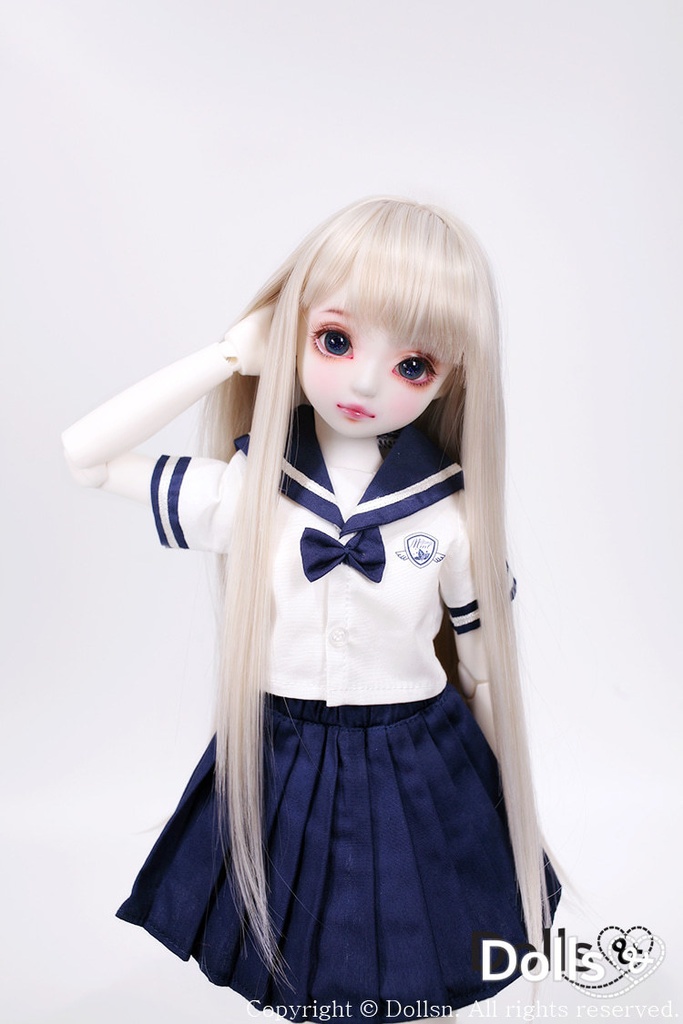 MSD SDMサイズ耐熱ウイッグ 7~8インチ ロングストレート WMM-024 (カプチーノ)