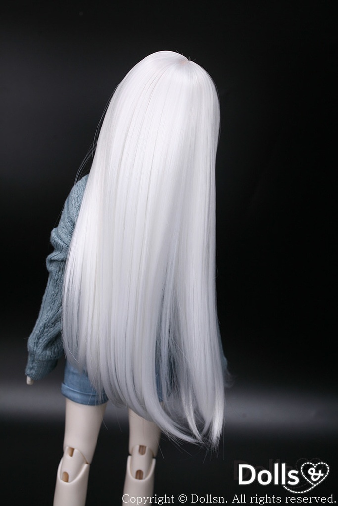 MSD SDMサイズ耐熱ウイッグ 7~8インチ ロングストレート WMM-024 (ロイヤルミルク)