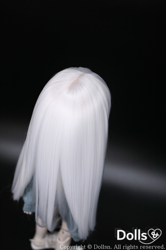 MSD SDMサイズ耐熱ウイッグ 7~8インチ ロングストレート WMM-024 (ロイヤルミルク)