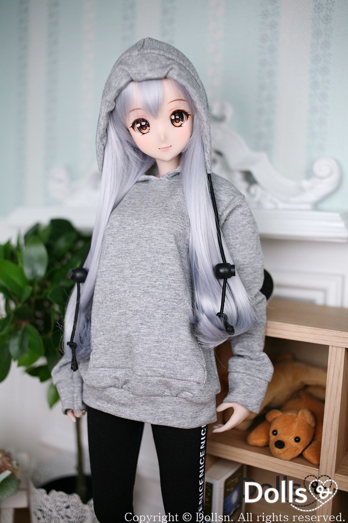 フード付きTシャツグレー 1/3 SD
