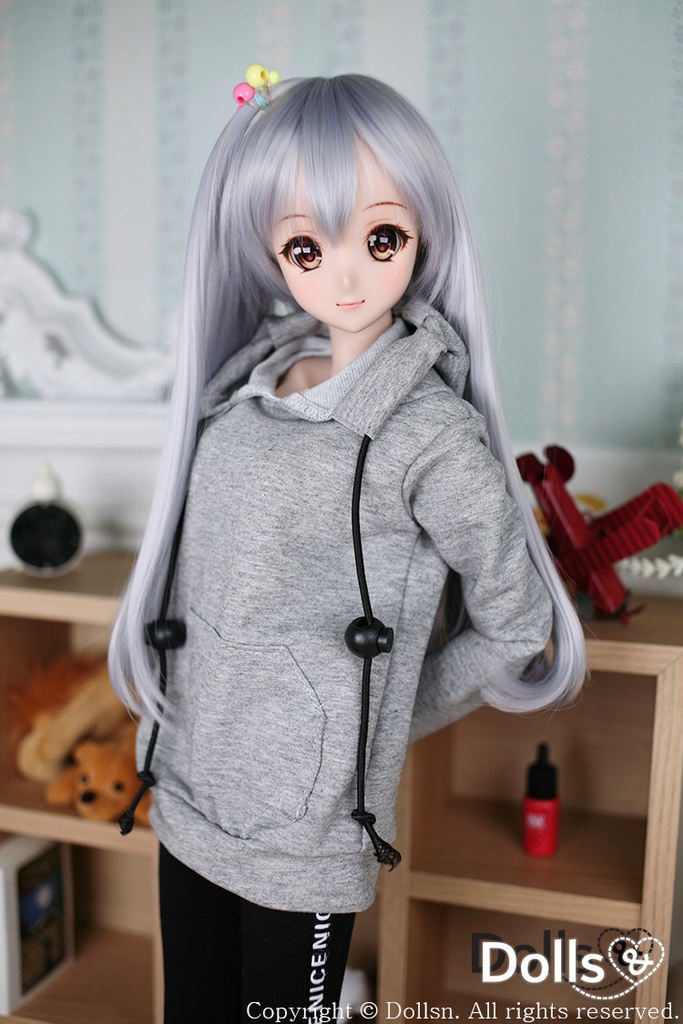 フード付きTシャツグレー 1/3 SD