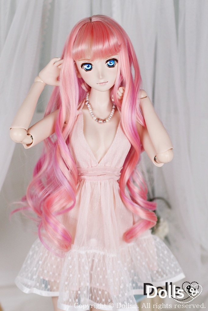 シフォンホルターネックドレスブピンク 1/3 SD