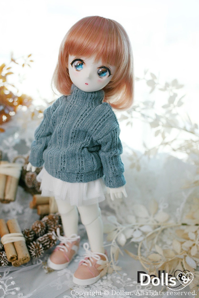 タートルネックニットブルー 1/6 USD 