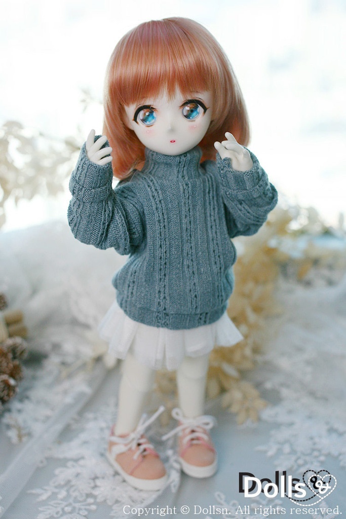 タートルネックニットブルー 1/6 USD 