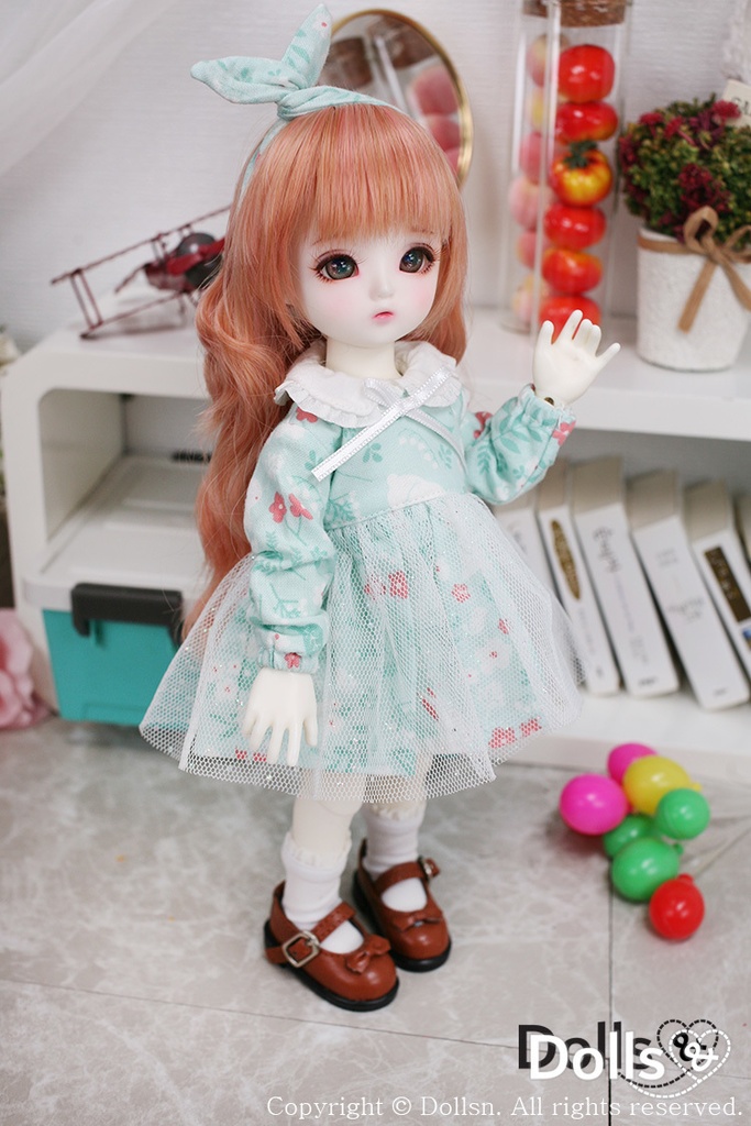 ミントの花柄ワンピース 1/6 USD 
