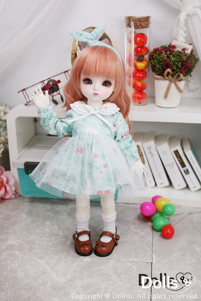 ミントの花柄ワンピース 1/6 USD 