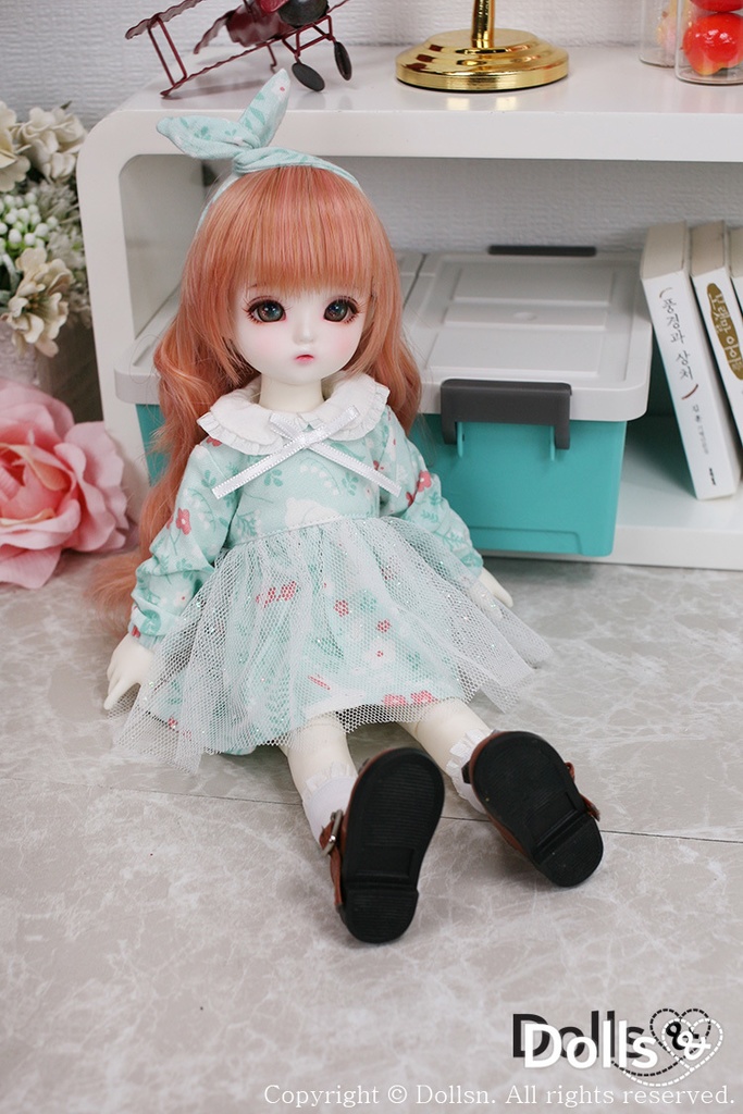 ミントの花柄ワンピース 1/6 USD 