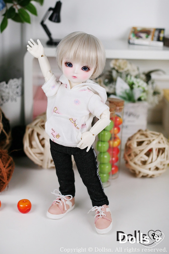 ホワイトフードTシャツ 1/6 USD