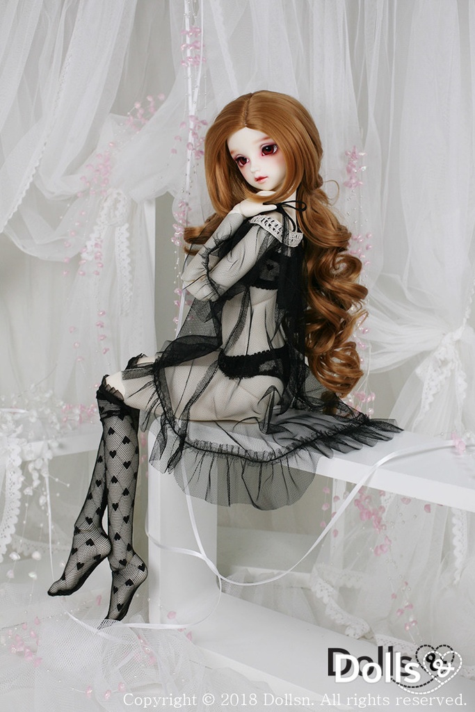 シースルーシフォンワンピースセットブラック 1/3 SD 