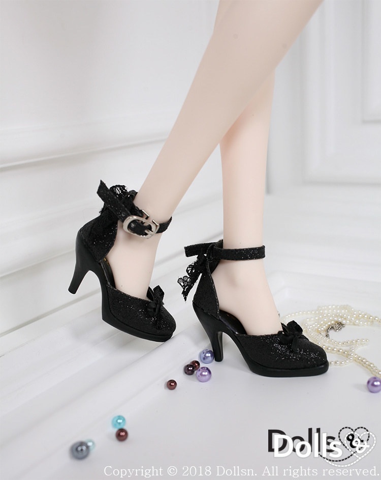 リボンストラップヒールパールブラック 1/3 SD 