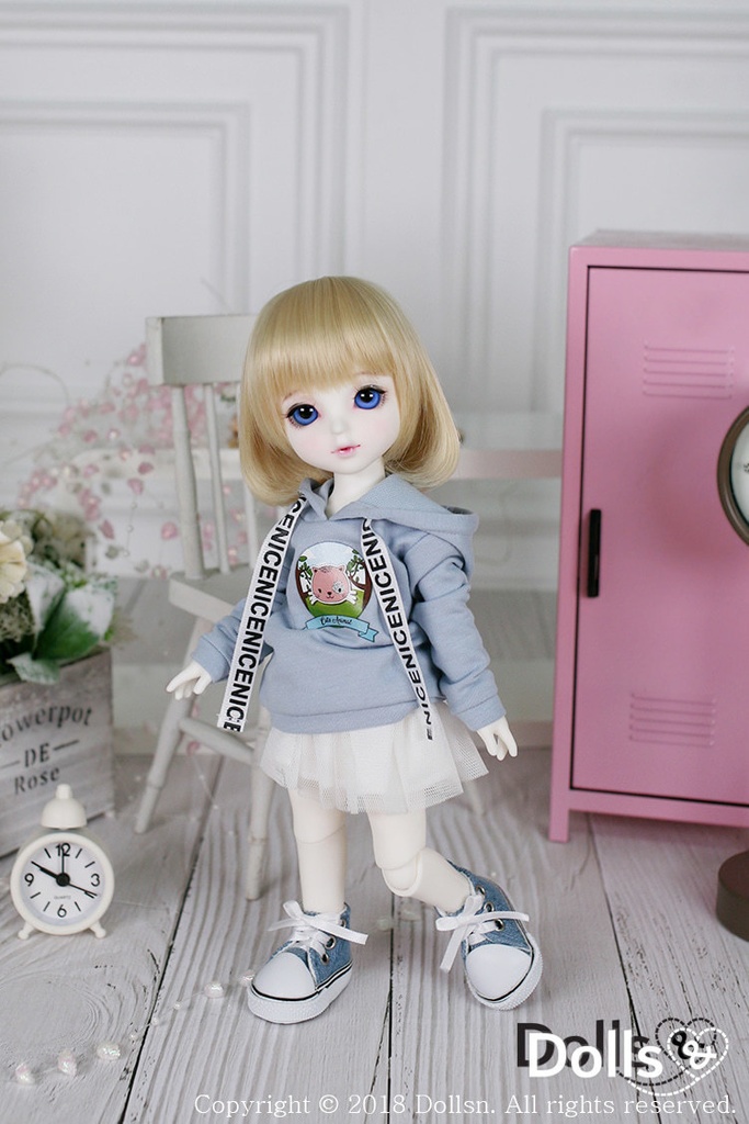 フード付きTシャツとシアースカートセット 1/6 USD 