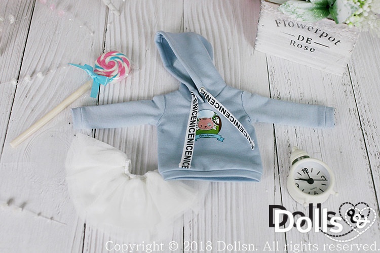 フード付きTシャツとシアースカートセット 1/6 USD 