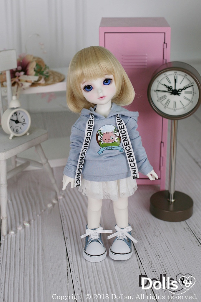 フード付きTシャツとシアースカートセット 1/6 USD 