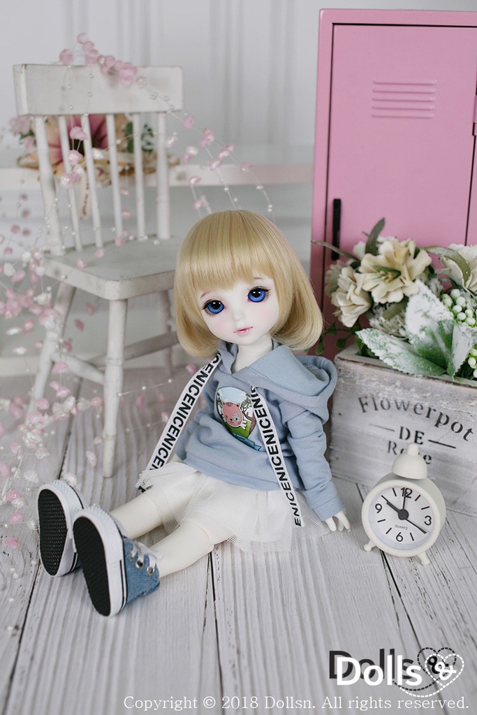 フード付きTシャツとシアースカートセット 1/6 USD 