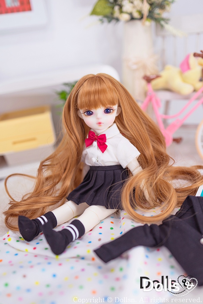 カーディガン付き制服セットブラック 1/6 USD