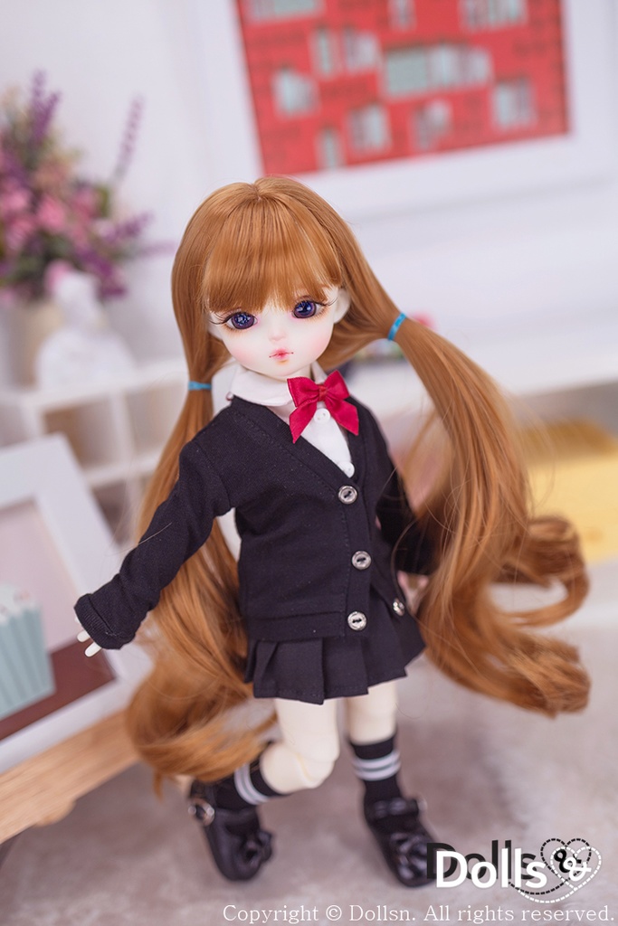 カーディガン付き制服セットブラック 1/6 USD
