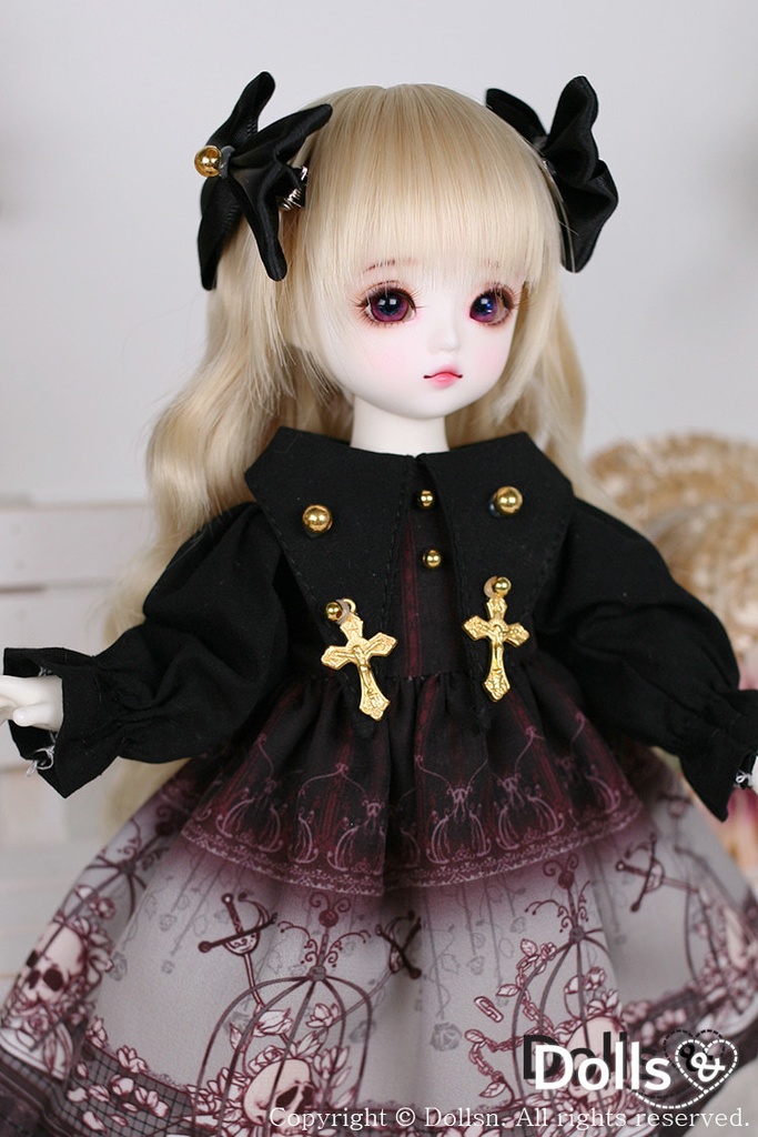スカル柄ゴシックロリータドレス 1/6 USD