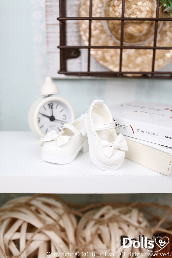 リボンパンプスヒールホワイト 1/6 USD 