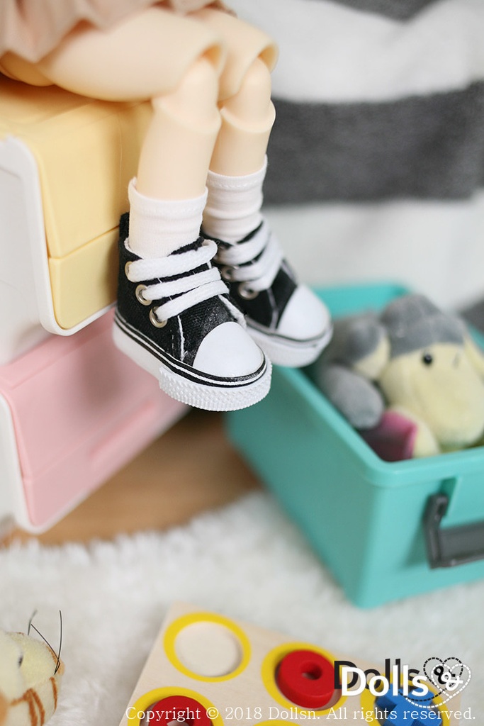 キャンバススニーカーブラック 1/6 USD 