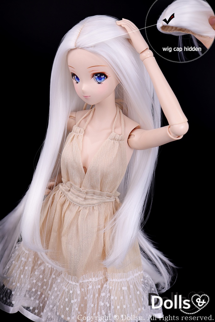 SD DDサイズ耐熱ウイッグ 8~9インチ WM-029 (ロイヤルミルク)