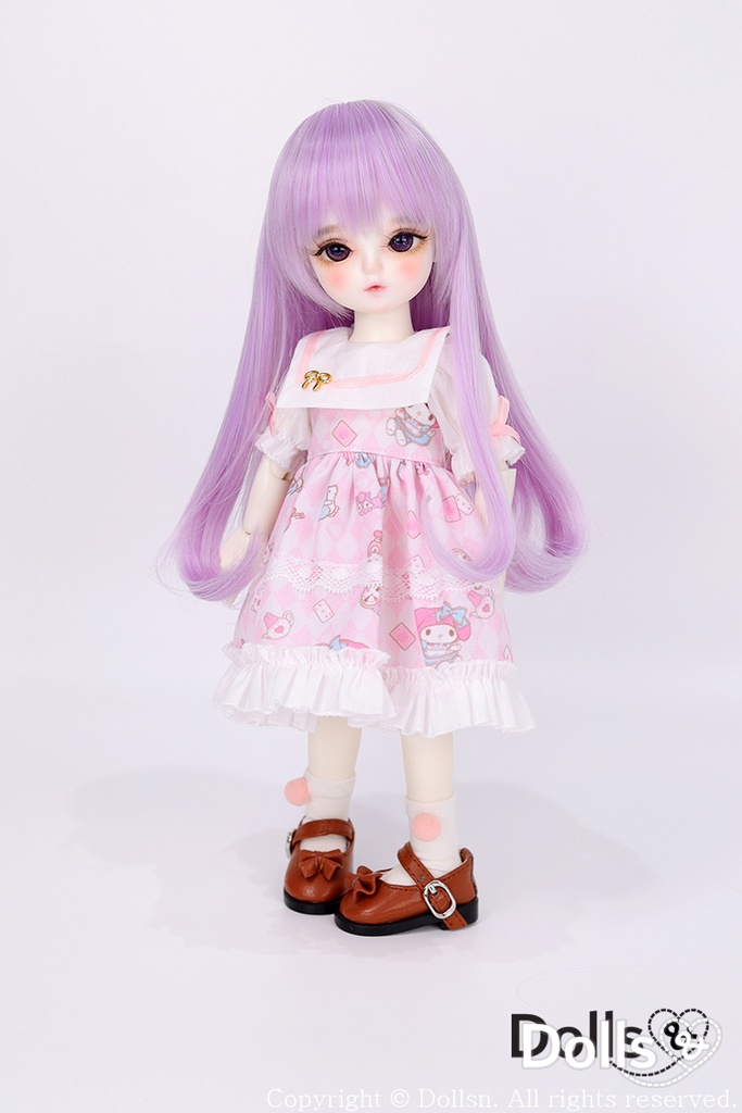 YOsd 幼SD サイズ耐熱ウイッグ 6~7インチ WS-002 (ラベンダー)
