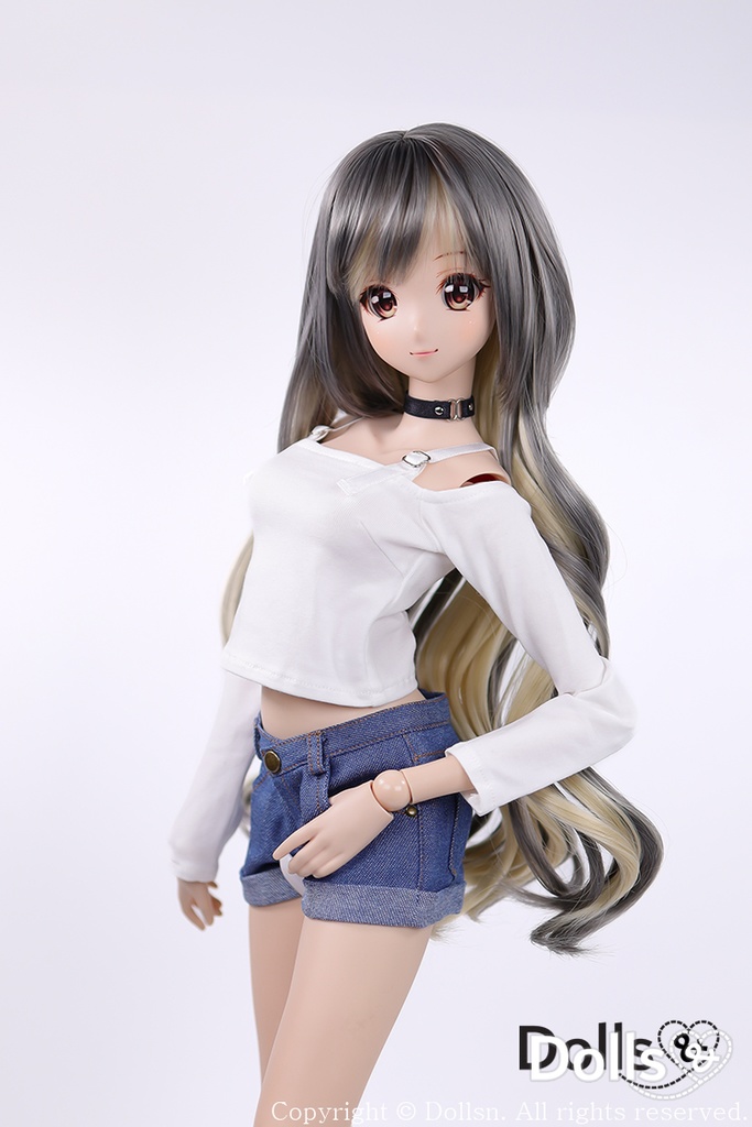 ストラップオフショルダーTシャツホワイト1/3 SD