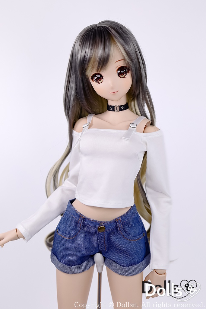 ストラップオフショルダーTシャツホワイト1/3 SD