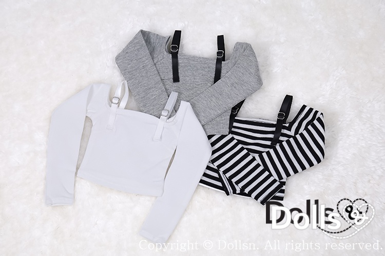 ストラップオフショルダーTシャツホワイト1/3 SD