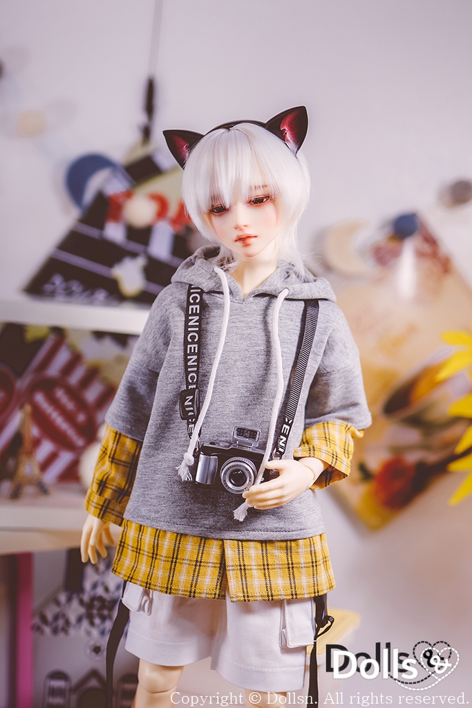 レイヤードフードTグレー 1/4 MSD 