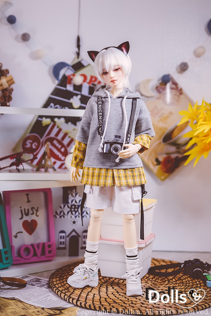 レイヤードフードTグレー 1/4 MSD 