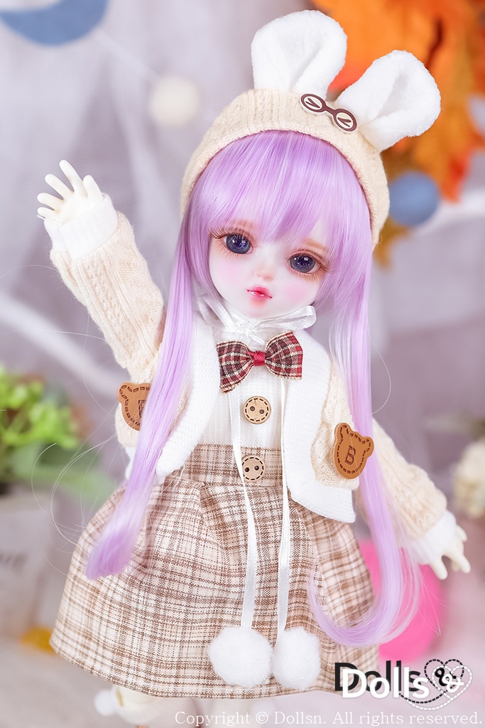 ウサギ帽子ワンピースセット 1/6 USD 