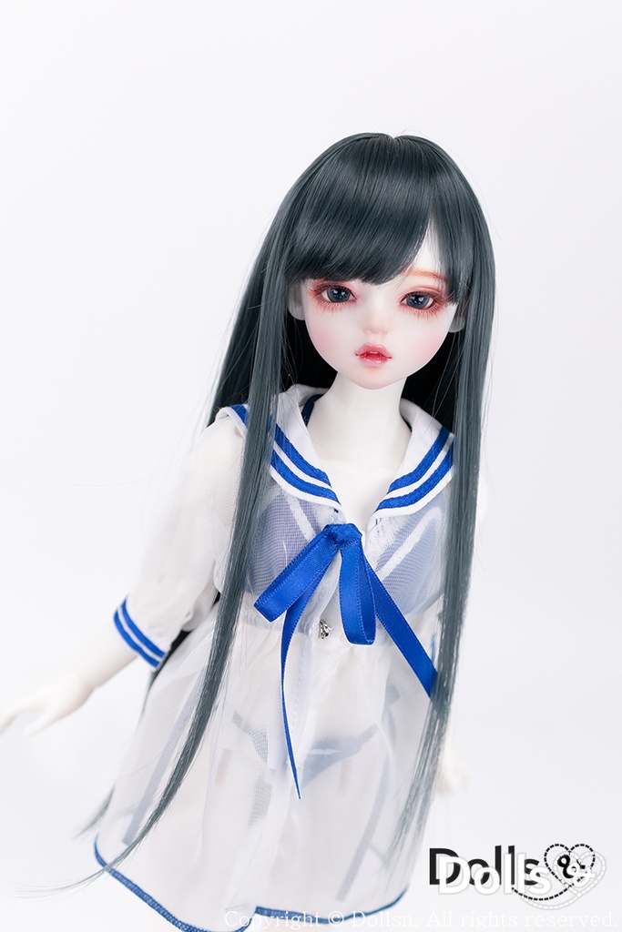 MSD SDMサイズ耐熱ウイッグ 7~8インチ ロングストレート WMM-024 (マーメイドグリーン)