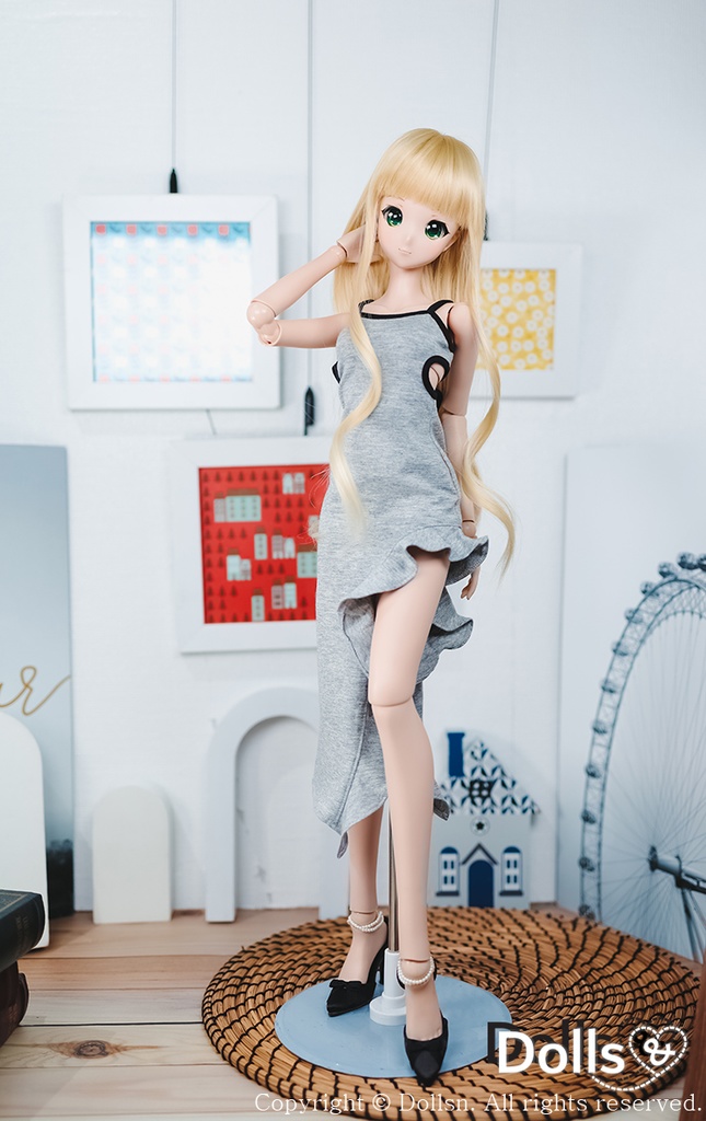 ノースリーブドレス グレー 1/3 SD